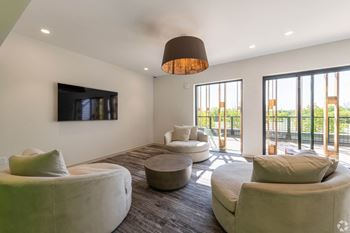 Living area with private balcony